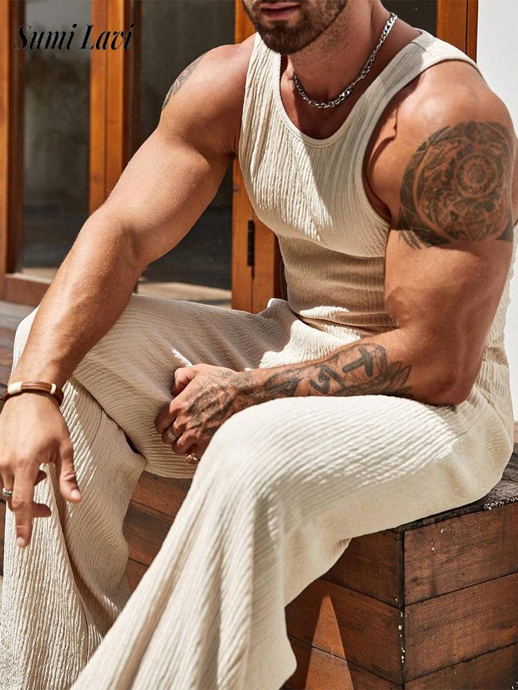 Tank Top Ribbed - Sports Training Men's Ribbed Tracksuits 2025