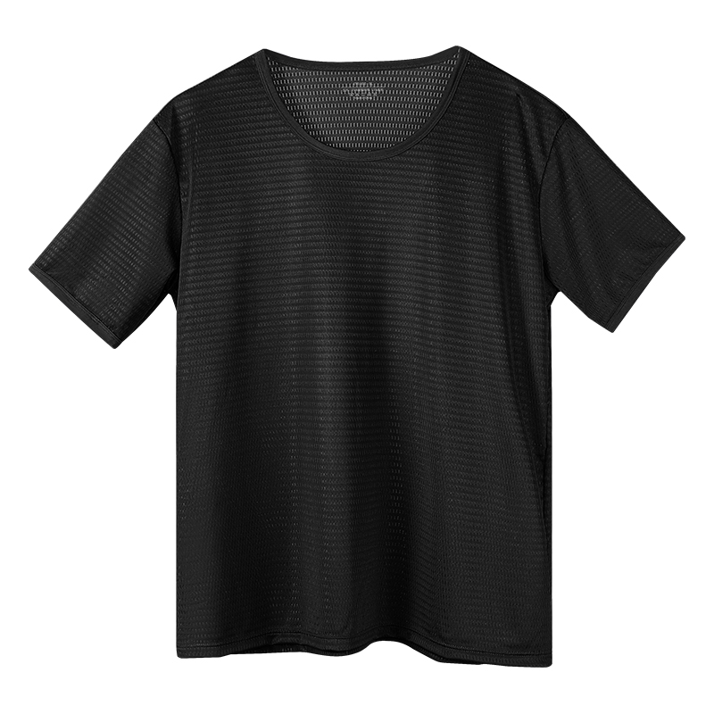 Men's Ice Silk Seamless T-Shir - Undershirt Crew Neck review and price